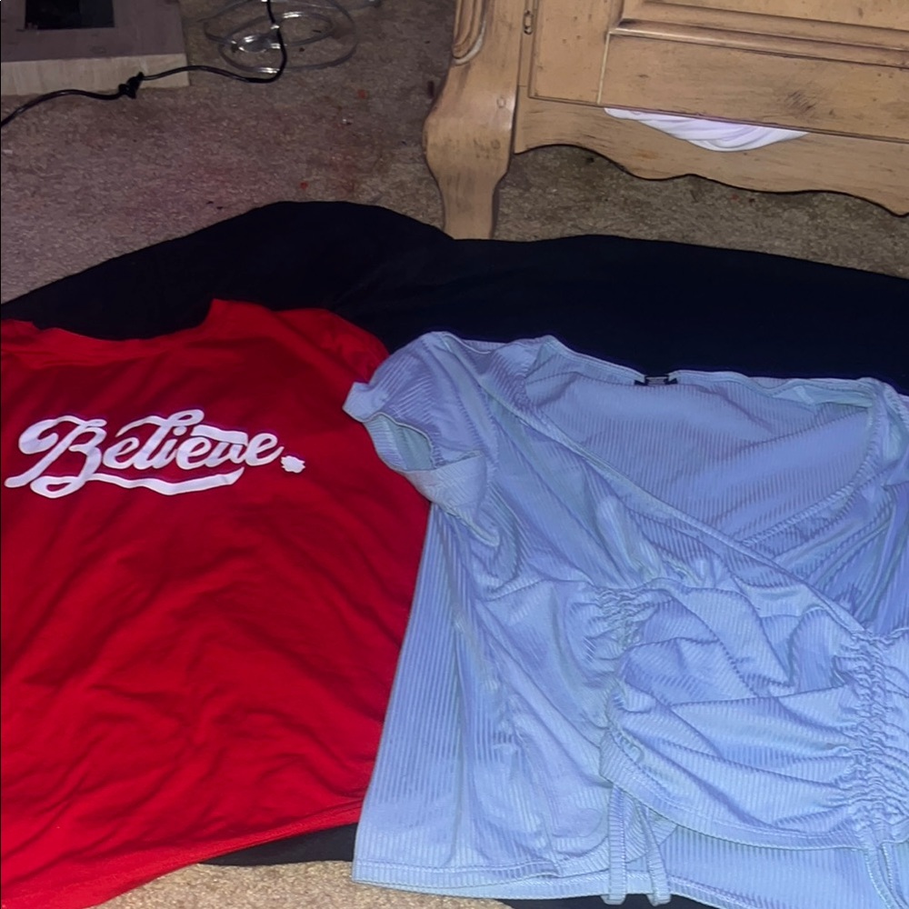 Rue21 Red Believe Short Sleeve Tee